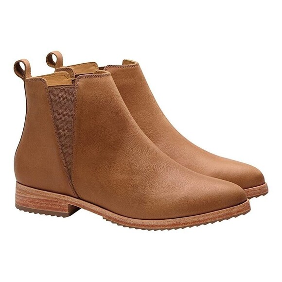 NISOLO Eva Chelsea Boot Classic Tobacco Brown Suede Ankle Boots 9.5 NIB‎ $228 - Picture 1 of 7